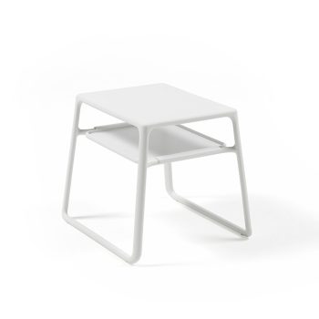 Nardi Pop fehér kerti kisasztal tálcával